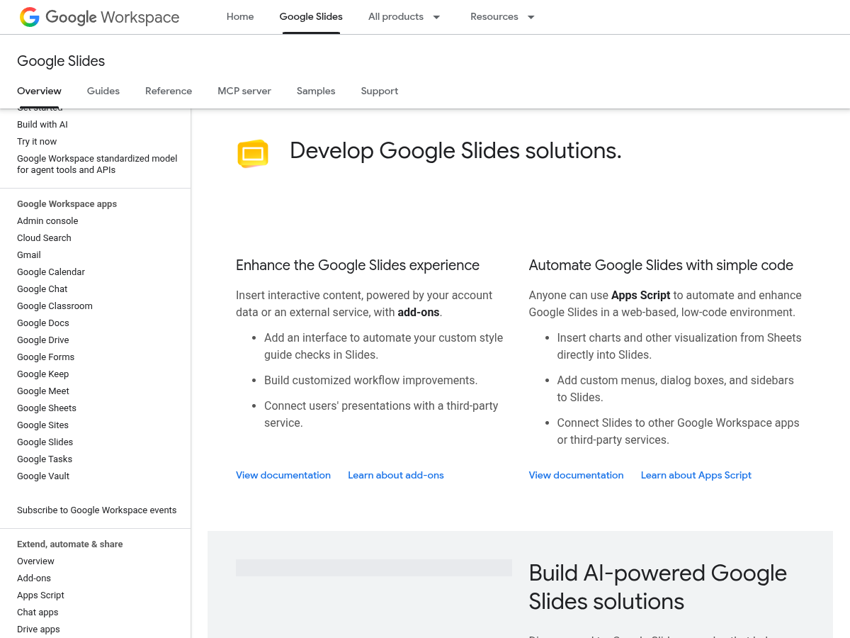 Google Slides API documentation — develop Google Slides solutions