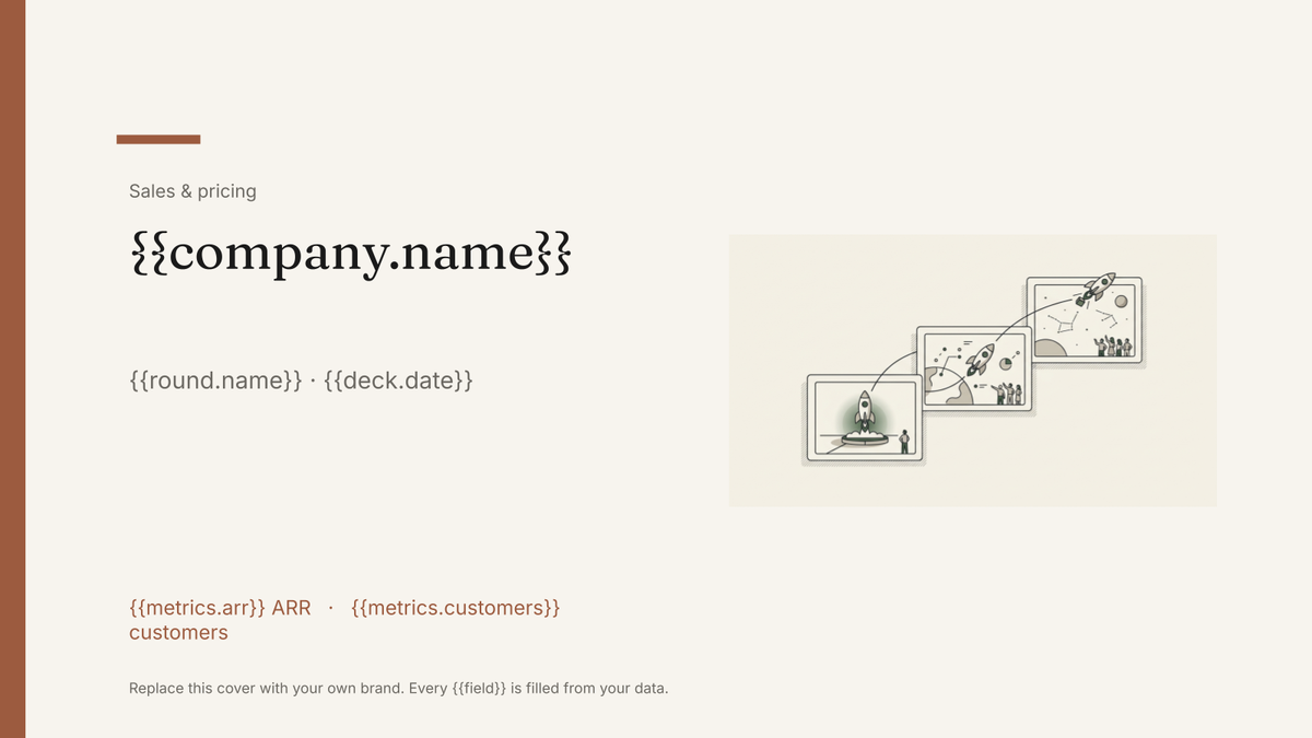 Pitch deck template for Google Slides: the actual Google Slides template