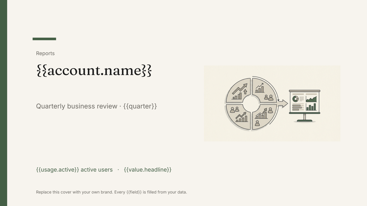 QBR deck template: the actual Google Slides template